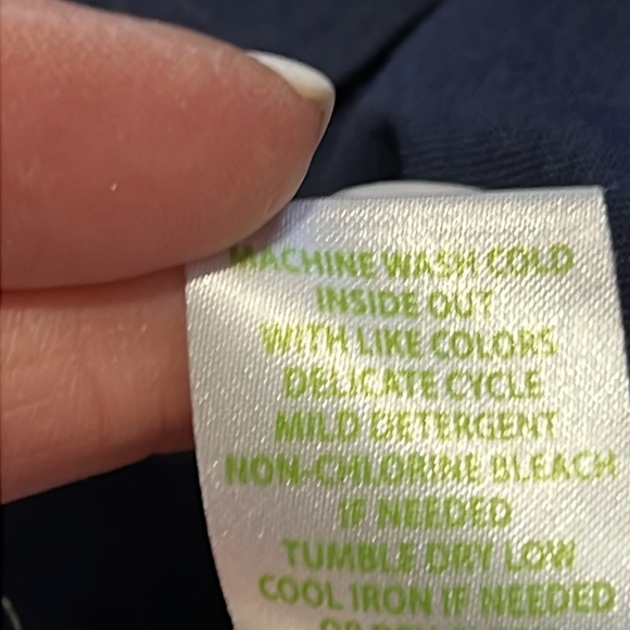 Lilly Pulitzer Marina Navy/White Soutache Trim Cotton Knit Pullover Dress XS - Picture 12 of 14